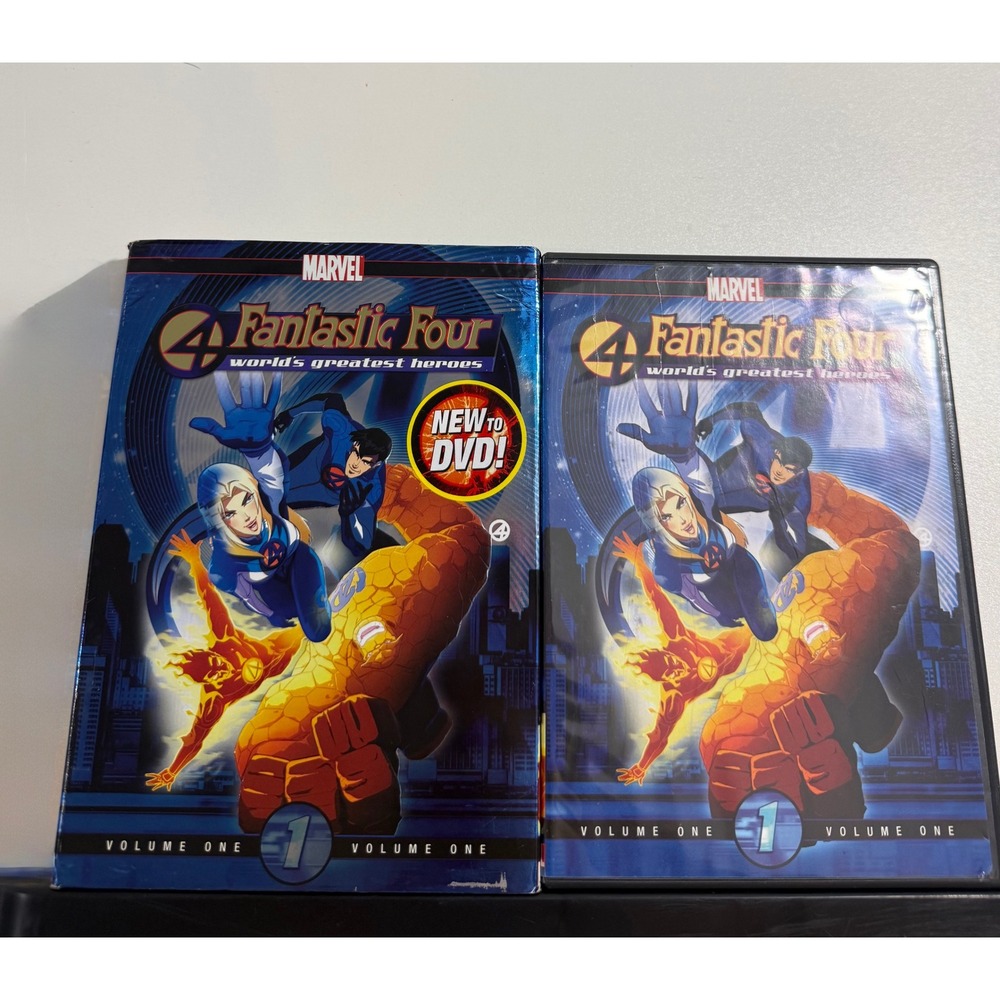Marvel Fantastic Four Worlds Greatest Heroes Vol 1 DVD Kids Blue Good Slipcover